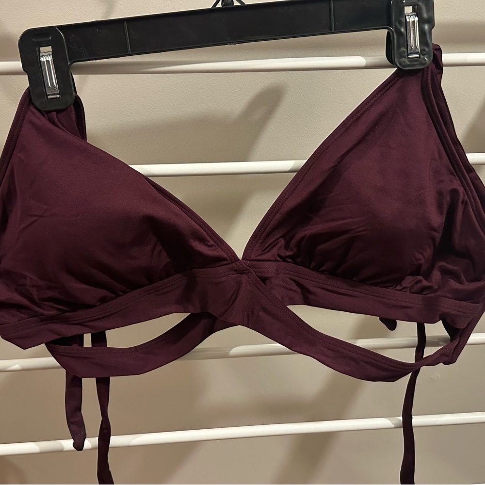 Women's Burgundy Triangle Bralette
